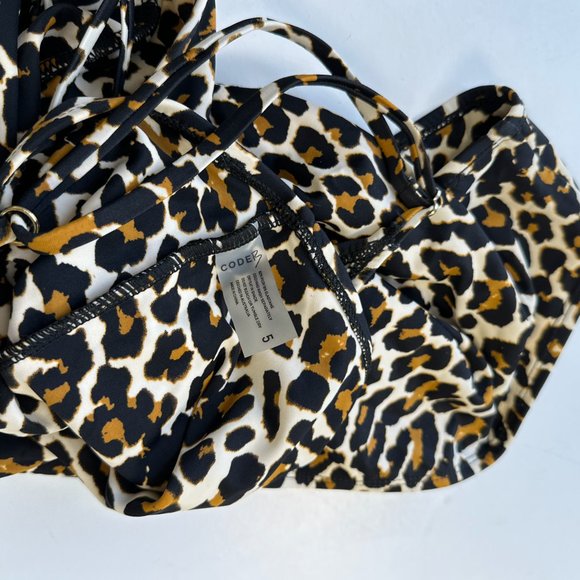 Code B Lanzarote Leopard Print One Piece - Size 5 (14) - Picture 6 of 10